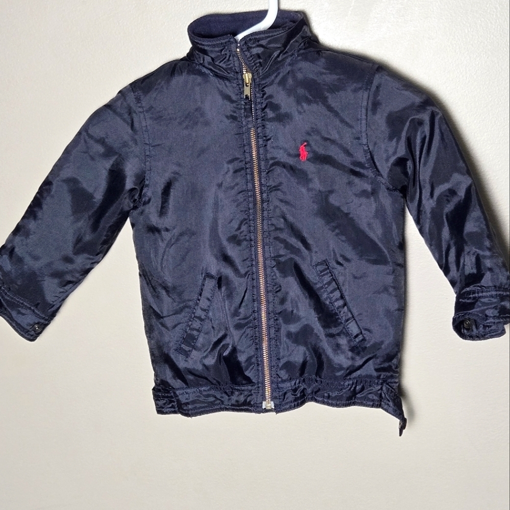 Vintage Y2K Kid's Ralph Lauren Preppy Fleece Lined Hooded‎ Coat, 2T